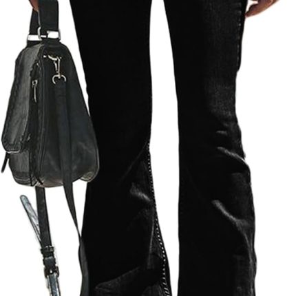 Women's High Waisted Bell Bottom Bootcut Jeans Flared Wide Leg Denim Pants