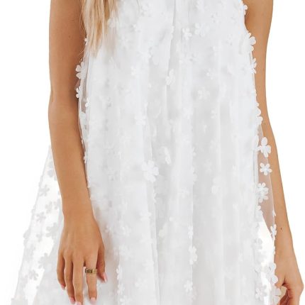 2025 Women's Summer Wedding Guest Formal Dresses Cocktail Halter Swing Dress Cute A Line Mini Homecoming Dress