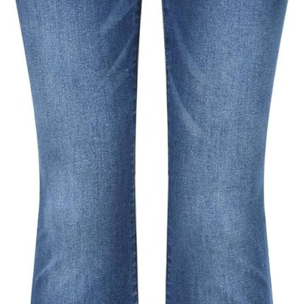 Women's Stretchy Mid Rise Flare Jeans Distressed Denim Bell Bottom Pants